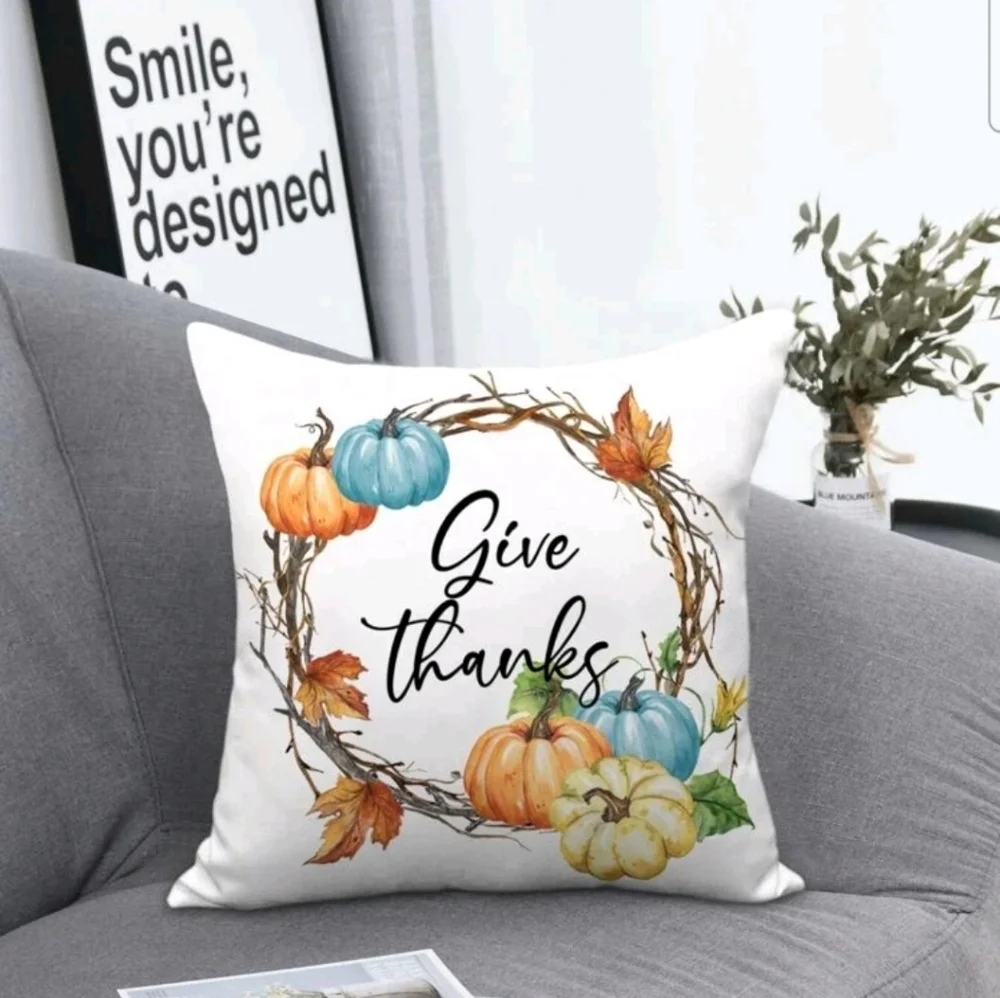 NEW! Give Thanks Cushion Cover